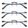 HIYANJN Frameless Reading Glasses Blue Light Blocking Rimless Computer Reader For men Lightweight Eyeglasses(3-Pack,3.50