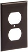Leviton 80703 1-Gang Duplex Device Receptacle Wallplate, Standard Size, Thermoplastic Nylon, Device Mount, Brown, 20-Pack