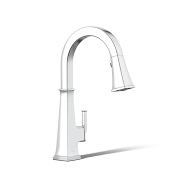 KOHLER K-23830-CP Riff Pull-Down Single-Handle Kitchen Faucet, Kitchen Sink Faucet with Pull-Down Sprayer, Polished Chrome