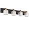 Aipsun Crystal Bathroom Vanity Lighting Black Vanity Light Fixtures Modern Vanity Light for Bathroom 4 Lights(Exclude Bulb