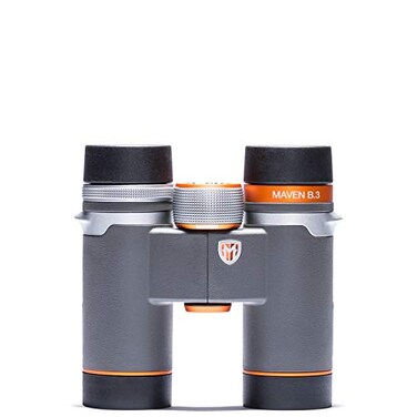 Maven B.3 8x30 mm Binoculars – Compact, Fogproof, Waterproof HuntingBird Watching Binoculars with ED Glass (Grey/Orange
