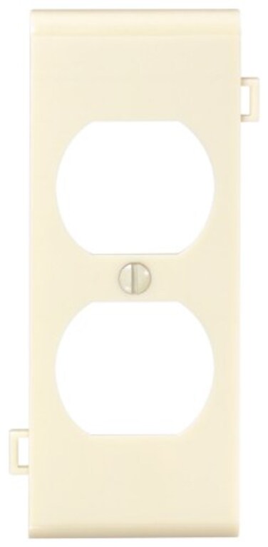 Leviton 1-Gang Duplex Device Receptacle Wallplate, Sectional, Thermoplastic Nylon, Device Mount, Center Panel, PSC8-I, Ivory