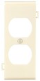 Leviton 1-Gang Duplex Device Receptacle Wallplate, Sectional, Thermoplastic Nylon, Device Mount, Center Panel, PSC8-I, Ivory