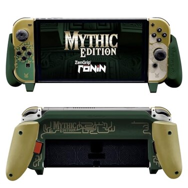 Satisfye - ZenGrip Ronin Mythic Edition, Dockable Switch Grip - ComfortableErgonomic Grip, Joy ConSwitch Control. Gold