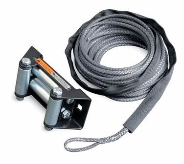 WARN 77835 ATV Winch Component Accessory: Synthetic Cable Rope Conversion Kit with Roller Fairlead: 7/32" Diameter x 50' Length