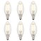 Westinghouse 3517120 3517120 40-Watt Equivalent B11 Dimmable Clear Filament Led Light Bulb with Candelabra Base (6 Pack, Clear