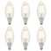 Westinghouse 3517120 3517120 40-Watt Equivalent B11 Dimmable Clear Filament Led Light Bulb with Candelabra Base (6 Pack, Clear