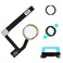 Dedyel Home Button Replacement for iPad mini 5 2019 7.9 inch A2133 A2124 A2125 A2126 Incl Flex Cable Connector -White(Gold Ring