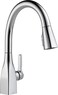 Delta Mateo Chrome Kitchen Faucet with Pull Down Sprayer, Modern Single Hole Kitchen Sink Faucet, Single Handle, Chrome 9183-DST
