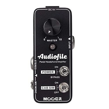 MOOER Micro Guitar Pedal Audiofile Headphone Amp Analog, Access to Effects Circuits, Buffer/Clean Boost for Electric Guitar/Bass