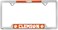 AMG Auto Emblems Officially Licensed Premium Shiny Chrome Metal License Plate Frame - Second Generation - Mascot Version (Clemson