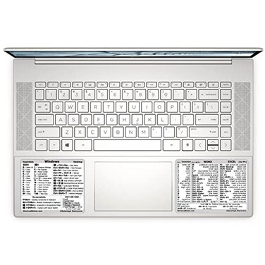 SYNERLOGIC WindowsWord/Excel (for WindowsQuick Reference Guide Keyboard Shortcut Stickers, No-Residue Vinyl (White/Small/Combo