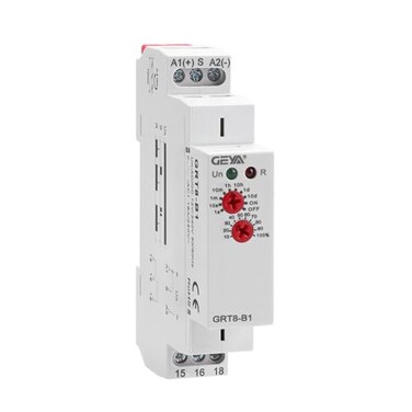 GAEYAELE Delay Off Time Relay 16A 1SPDT Electronic Adjustable Single Function Timer Delay Relay DIN Rail Modular(GRT8-B1,AC/DC12V-240V