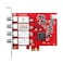 TBS6522H Quad Tuner PCIe Card DVB-S2X S2 S T2 T C2 C ISDB-T ATSC1.0 Multi Standard Digital TV Card Live TV/Window/Linux/HTPC/IPTV Server