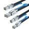 10Gtek 12G Mini SAS HD SFF-8644 to SFF-8644 Cable for NVMe Enclosure/Storage Array, SANJBOD Compatibility, 100-Ohm, 2-m(6.6ft, 2-Pack