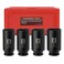 Mayouko 4PCS 1/2" Drive Deep Axle Nut Impact Socket Set, CR-MO, 12 Point Design, Metric, 30,32,34,36mm, 1/2 Inch Extra Deep Impact Socket
