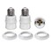 TWDRTDD E26 to E26 Socket Extender,7.4cm/2.91 inches E27/E26 Light Socket Extension,Thread Lamp Holder Adapter with Shade Rings (White, 3