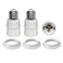 TWDRTDD E26 to E26 Socket Extender,7.4cm/2.91 inches E27/E26 Light Socket Extension,Thread Lamp Holder Adapter with Shade Rings (White, 3