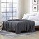 Cathay Home Hotel Luxury WrinkleFade Resistant Double Brushed Ultra Soft Microfiber 1-Piece Single Flat Sheet - Gray, Queen (90" x 102