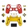 WPS Chrome Controller Case Collection Full Housing ShellFull Buttons for PS4 PlayStation Slim Pro (JDM-040Controller (Chrome RedGold