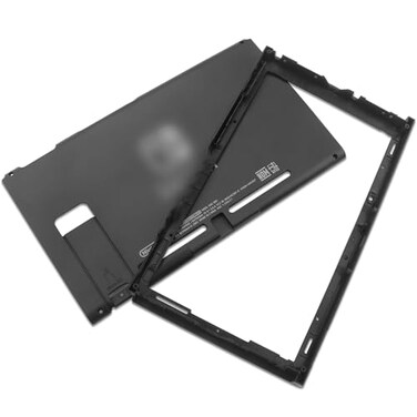 Miruchertter Rear Back Cover Replacement Top Bottom Housing Shell Case Compatible with Switch Backplate Switch Accessories (Black, US Edition