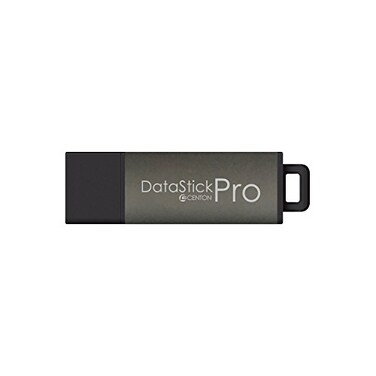 Centon Electronics DataStick Pro USB 2.0 Flash Drive, Portable USB Drive, Durable Casing, Versatile USB Stick, 16 GB Storage, Charcoal Metallic