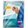 Avery 5 Tab Plastic Dividers for 3 Ring Binder, Easy PrintApply Clear Label Strip, Index Maker Customizable Frosted White Tabs, 5 Sets (12449