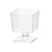 Party Essentials Mini Disposable Plastic Small Portion Ice Cream/Dessert/Yogurt/Parfait Sample Tasting Kit, Clear, 2 oz. Stemmed Cups Only, 20-Count