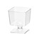Party Essentials Mini Disposable Plastic Small Portion Ice Cream/Dessert/Yogurt/Parfait Sample Tasting Kit, Clear, 2 oz. Stemmed Cups Only, 20-Count