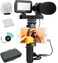 Movo Vlog Kit V7 - YouTube Starter Kit with Grip, Stereo Microphone, Light and Wireless Remote Vlogging Kit for iPhone, Android - iPhone Vlogging Kit