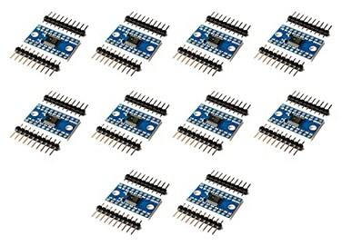 NOYITO TXS0108E High Speed Full Duplex 8 Channel Level Conversion Module 3. 3V 5V 8-Bit 8 CH Logic Level Bi-Directional Converter Module (Pack of 10