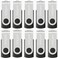 Enfain USB 3.0 32GB Flash Drive Shareable 10 Pack for Universal Data Storage at HomeThe Office, Write Speed 25MB/s, Read Speed up to 90MB/s (Black