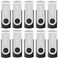 Enfain USB 3.0 32GB Flash Drive Shareable 10 Pack for Universal Data Storage at HomeThe Office, Write Speed 25MB/s, Read Speed up to 90MB/s (Black
