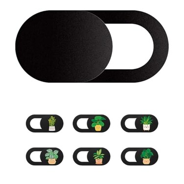 Mizi Webcam Privacy Cover Slide [6 Pack], Cute Camera Blocker Sticker, Protect Your Privacy and Security for Computer, Laptop, TabletsPhones - Plant