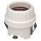 Leviton Medium Base, One-Piece, Keyless, Incandescent, Unglazed Porcelain Lampholder, Front Mount, Single Circuit, Back Wired, Shallow Back, 8875, White