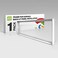 ASD 1x4 Surface Mount Frame for LED Flat Panel Light - Aluminum Surface Mounting Bracket Kit for Drop Ceiling - Low Profile Back-Lit Panels Mount Kit, White