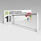 ASD 1x4 Surface Mount Frame for LED Flat Panel Light - Aluminum Surface Mounting Bracket Kit for Drop Ceiling - Low Profile Back-Lit Panels Mount Kit, White