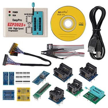 ACEIRMC EZP2023 for New USB SPI Programmer Full Set12 Adapter Support 24 25 93 95 EEPROM Flash Bios Compatible with Windows EZP2019 (USB Programmer12 Adapter