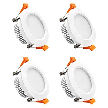 YGS-Tech 3 Inch LED Recessed Lighting, Dimmable Downlight 5W (40W Halogen Equivalent, CRI 80, 5000K Daylight White, Ceiling Light with LED Driver (4 Pack