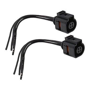 Micro Traders 2X 4 Pin Coolant Temperature Sensor Plug Replacement 4B0973712 Compatible with VW Passat B5 Bora Jetta Golf 5 Beetle Audi A3 A4 A6 Skoda Seat 15cm