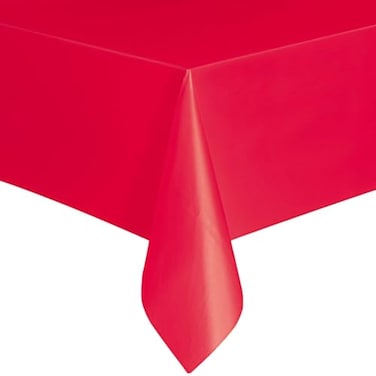 Unique Stunning Ruby Red Rectangular Plastic Table Cover - 54" x 108", 1 Count - Premium Quality Tablecloth, Eye-CatchingVibrant Design - Ideal For PartiesEvents