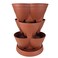 Stack-A-Pot Stackable Planter – 30 Quart Capacity, Brick Red - Vertical Garden for Herbs, Vegetables, Fruits, Flowers, Succulents – Indoor/Outdoor Tiered Planter