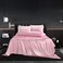 HommxJF 5Pcs Pink Silk Sheets Full Size Satin Sheets Set Silky Breathable Luxury Bedding Sheets Set with 1 Satin Flat Sheet,1Deep Pocket Fitted Sheet,3 Pillowcases