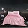 HommxJF 5Pcs Pink Silk Sheets Full Size Satin Sheets Set Silky Breathable Luxury Bedding Sheets Set with 1 Satin Flat Sheet,1Deep Pocket Fitted Sheet,3 Pillowcases