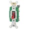 Leviton 30 Amp, 120 Volt, Toggle Pilot Light, Illuminated On, Double-Pole AC Quiet Switch, Extra Heavy Duty Grade, Self Grounding, Back and Side Wired, 3032-PLR, Red