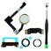 TPhaelay White Home Button Replacement Compatible with iPad mini 4 7.9”/Air 2 9.7”/Pro 12.9 1st Gen 2015 Incl Flex Ribbon Cable Connector and Screwdriver (Gold Ring