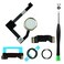 TPhaelay White Home Button Replacement Compatible with iPad mini 4 7.9”/Air 2 9.7”/Pro 12.9 1st Gen 2015 Incl Flex Ribbon Cable Connector and Screwdriver (Gold Ring
