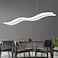 LightInTheBox LED Modern Wave Pendant Light, Acrylic Linear Chandeliers Ceiling Mount Lighting Fixture for Kitchen Island, Dining Room, Living Room (Light Source: White