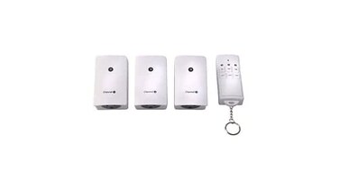 Woods Southwire Indoor Wireless Remote Kit - Controls Up to 3 Devices - Long-Range Remote Switch - Convenient One-Touch Controller - Energy-Saving Outlets - White/Orange
