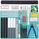 Keadic 55Pcs Professional Modeler Basic Tools Craft Set Hobby Building Tools Kit Gunpla Tools Model Kit Modeler Basic Tools Set for Car Model Building Repairing and Fixing